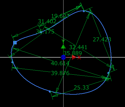 スケッチ - 自動寸法
