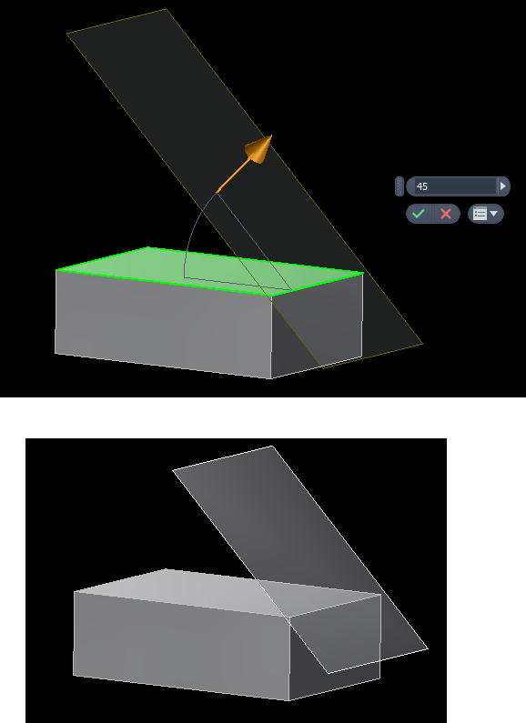 作業フィーチャ - 作業平面